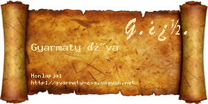 Gyarmaty Éva névjegykártya
