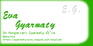 eva gyarmaty business card